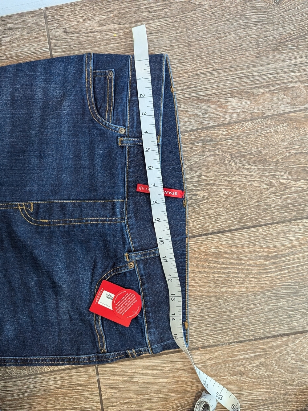 SPANX Shape Flare Jeans New With Tags Size Large Midnight Indigo - Picture 10 of 13